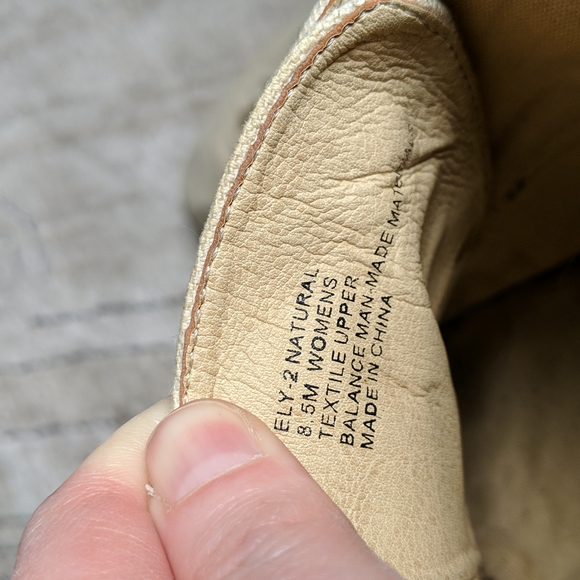 GH Bass & Co beige textile upper oxford shoes size 8.5 - Picture 14 of 15